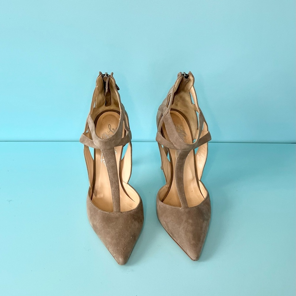 Alejandro Ingelmo Closed Pointed Toe Suede Leather Strappy Heels